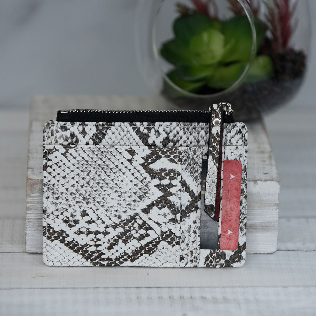 Molly Snake Print Coin Zip Pouch