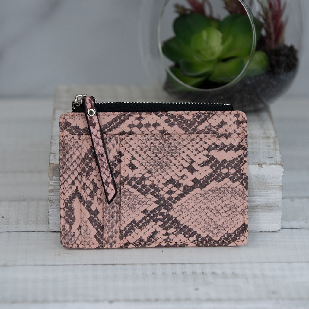 Molly Snake Print Coin Zip Pouch