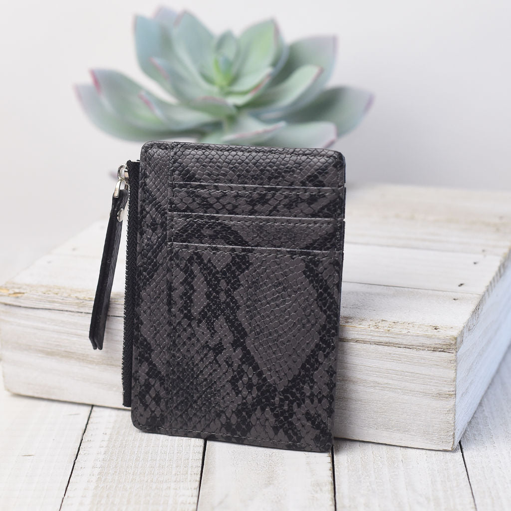 Molly Snake Print Coin Zip Pouch