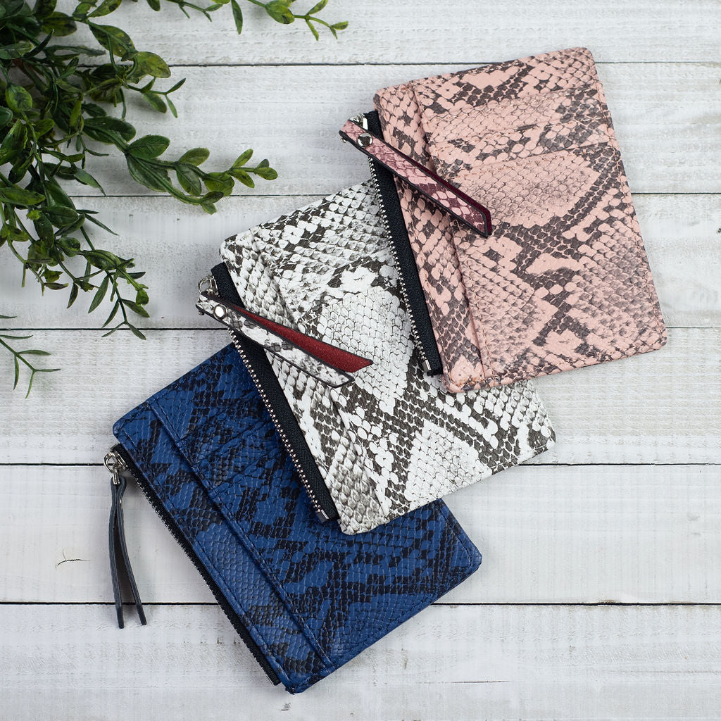 Molly Snake Print Coin Zip Pouch